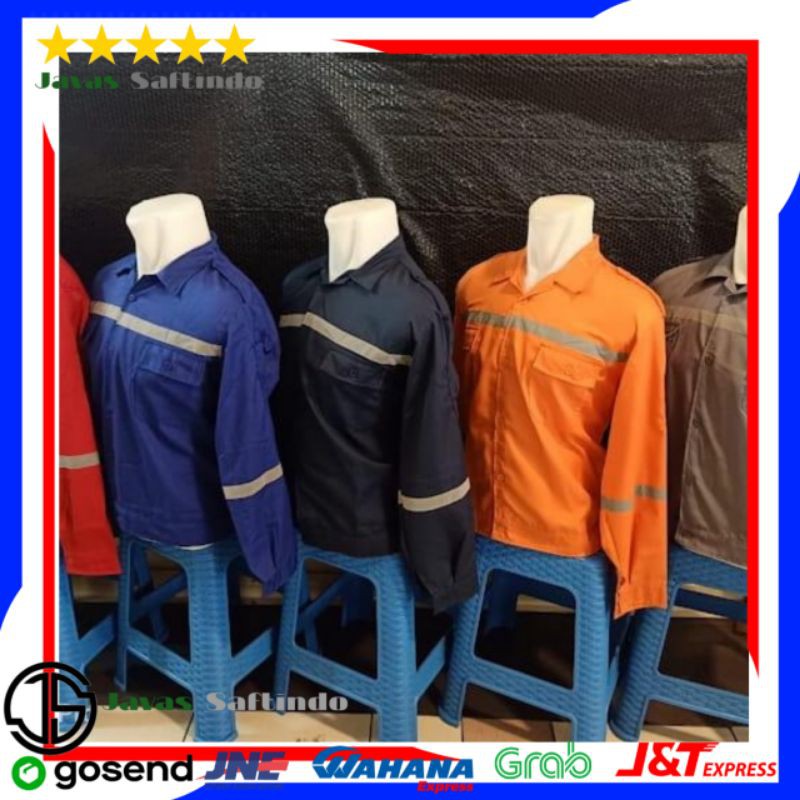 Jual Baju Safety Lengan Panjang Atau Baju Proyek Model Atasan Warna