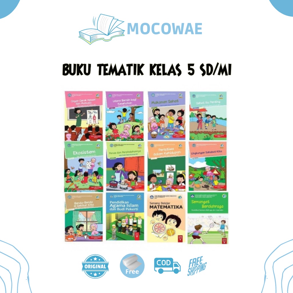 Jual Buku Tematik SD Kelas 5 Buku Tematik Kelas 5 SD MI Buku Tematik ...