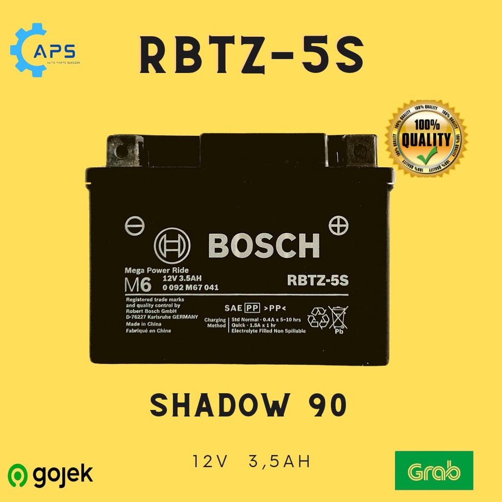 Jual Aki Motor Honda Shadow 90 Bosch RBTZ 5S | Shopee Indonesia