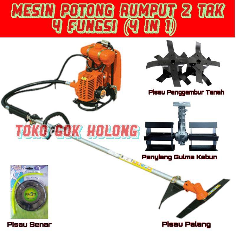 Jual Mesin Potong Rumput 2 Tak Multifungsi 4 Fungsi | Shopee Indonesia