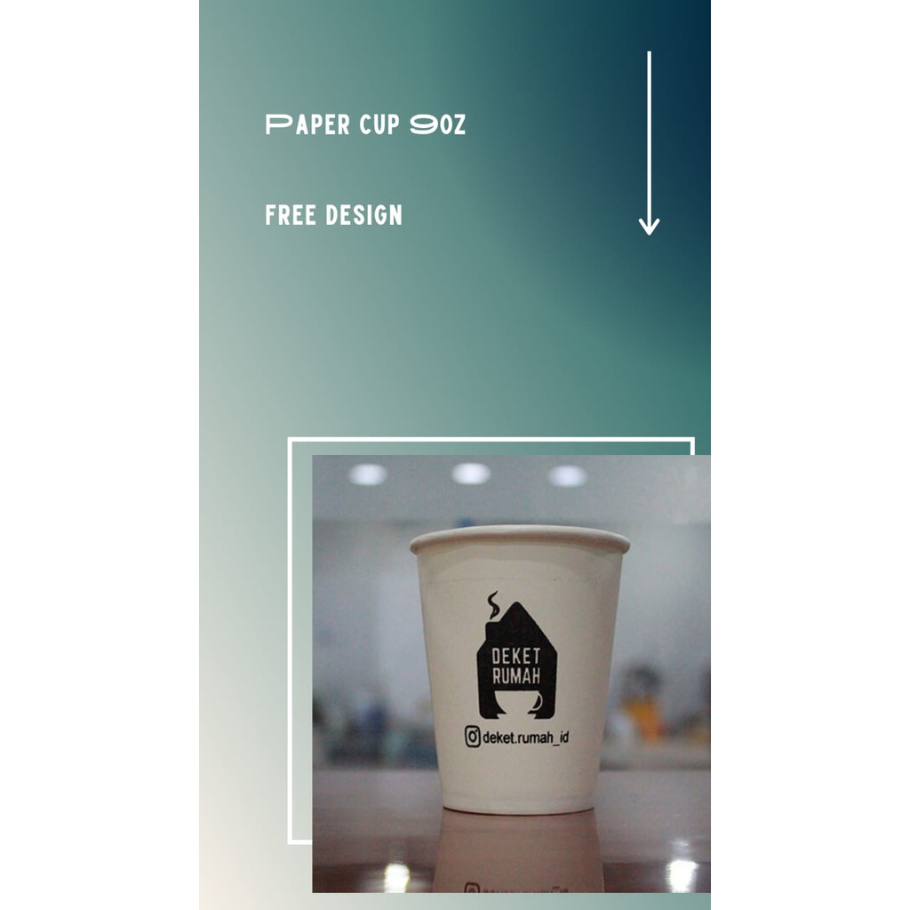 Jual PAPER CUP 9oz SABLON 1 WARNA - SABLO PAPER CUP MURAH | Shopee ...