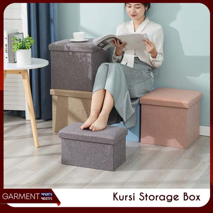 Jual Storage Box Organizer Kursi Lipat Tempat Penyimpanan Bangku Busa ...