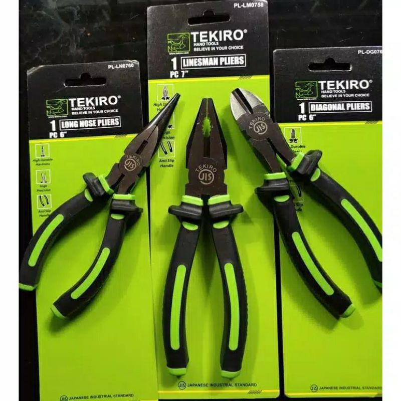 Jual COD 3Pc Tang Set Tekiro Plier Set Tang Potong Tang Lancip Tang ...