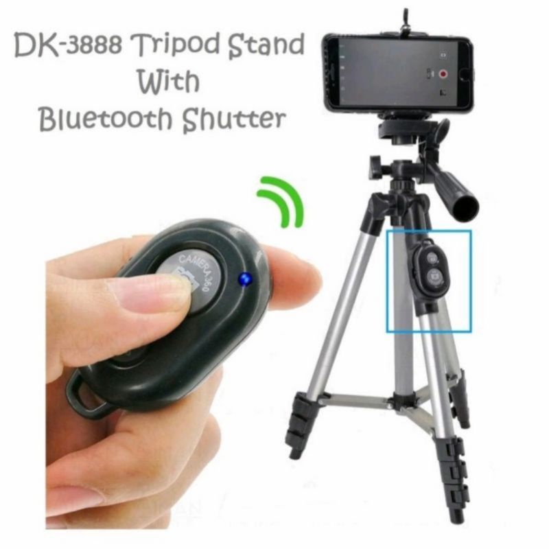 Jual Tripod Handphone Tongsis DK 3888 Free Remote Control Bluetooth