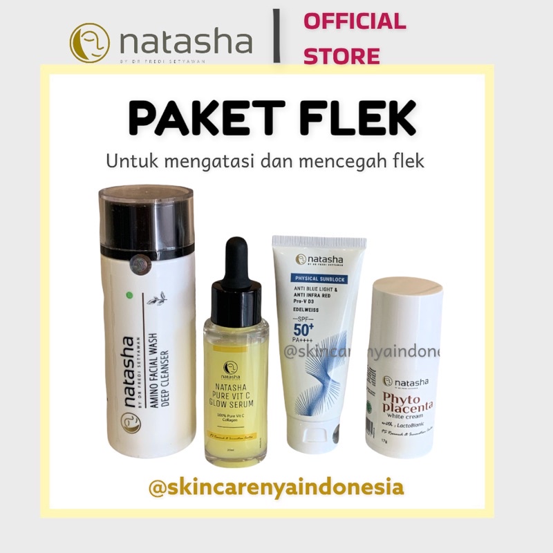 Jual NATASHA SKIN CARE KRIM FLEK PAKET WHITENING Shopee