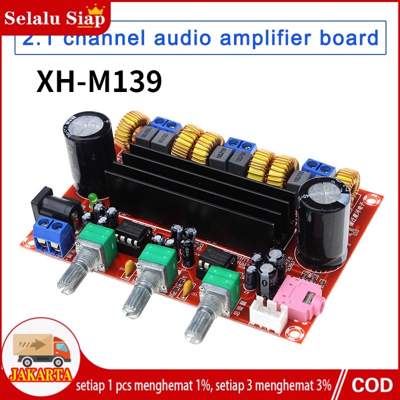 Jual XHM139 Kit Power Amplifier Class D TPA3116D2 2x50W+100W Stereo