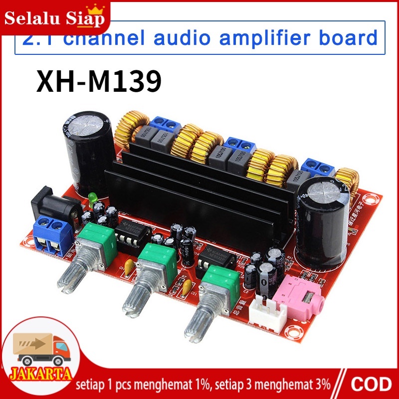 Jual XH-M139 Kit Power Amplifier Class D TPA3116D2 2x50W+100W Stereo ...