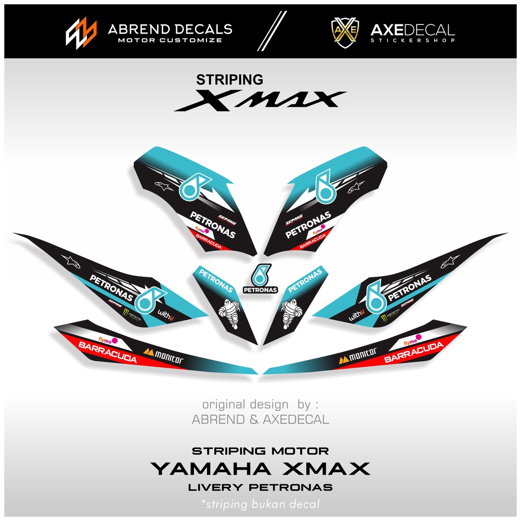 Jual Striping Yamaha Xmax Petronas / Stiker Motor X-Max Design Custom ...