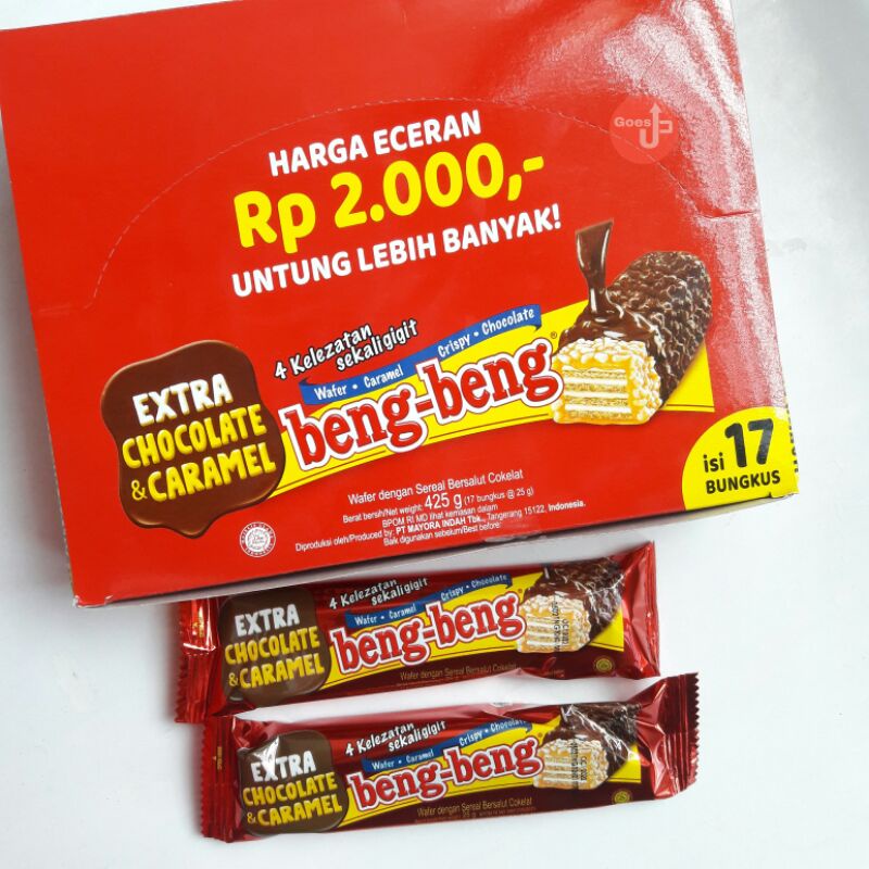 Jual Beng Beng Wafer Cokelat / Caramel Crispy Chocolate 25 G Ecer ...