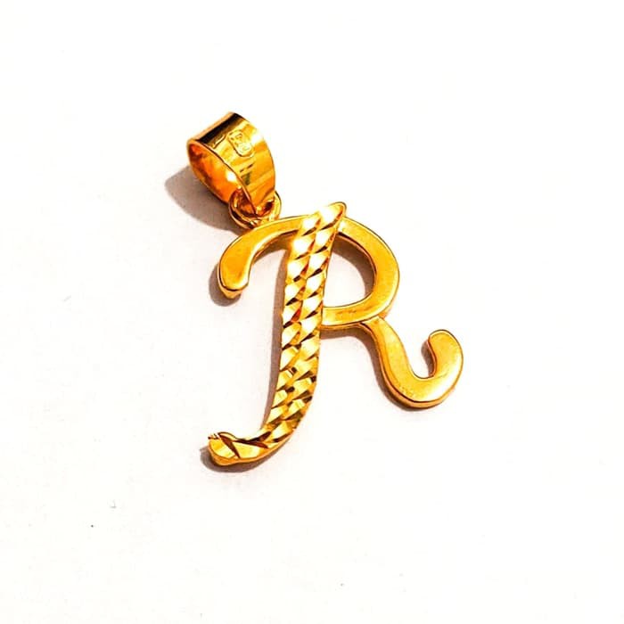 Jual Murah Liontin Huruf R Inisial emas asli Keren | Shopee Indonesia
