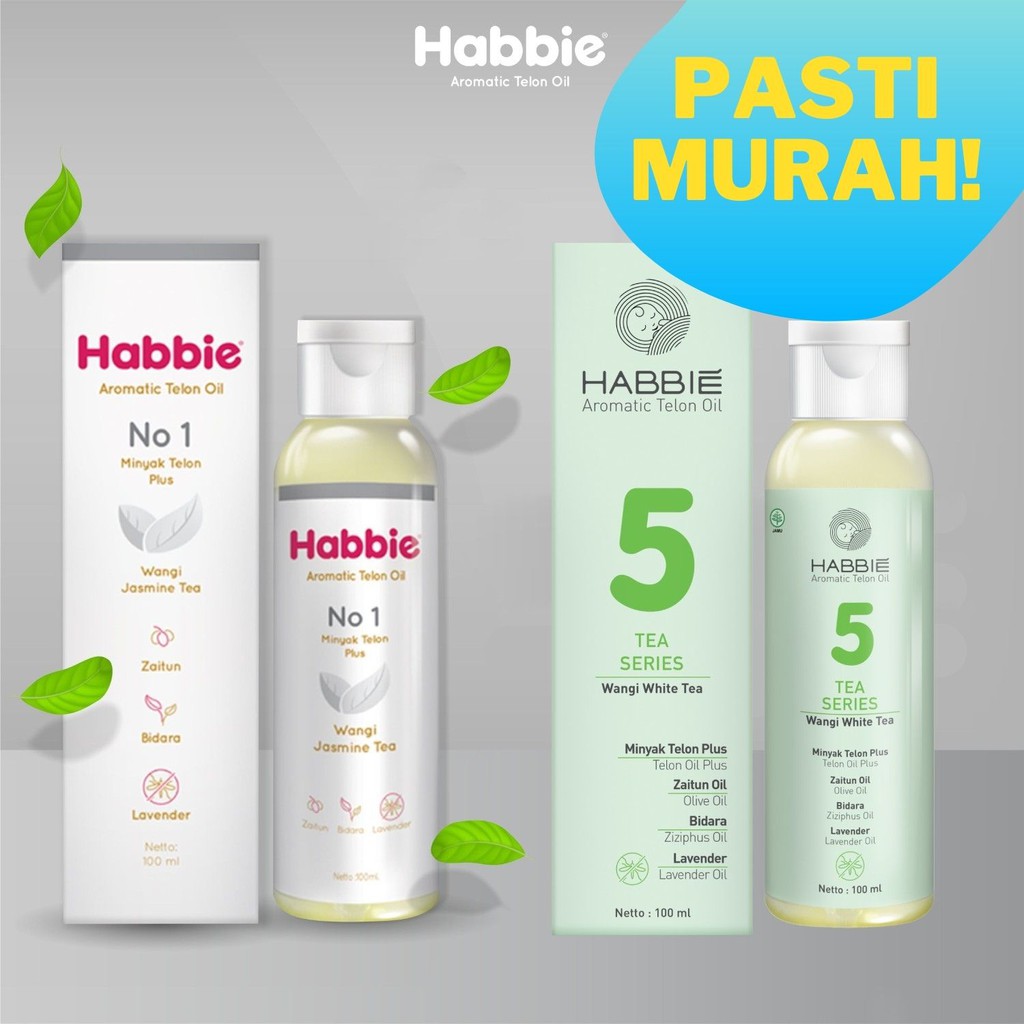 Jual Minyak Telon Habbie Tea Series Lengkap - Aromatic Telon Oil 100ml ...