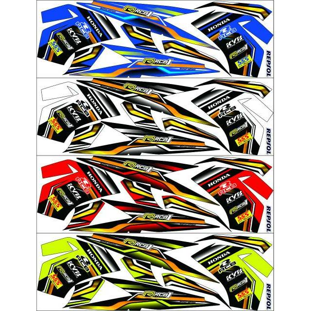 Jual Stiker Motor Blade New 125 Fi F1 Striping Sticker sticker keren ...