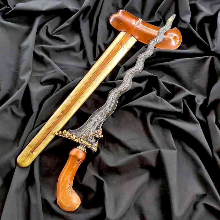 Jual Keris Nogo Sosro Kinatah Mas Pamor Wahyu Tumurun Mataram Sepuh