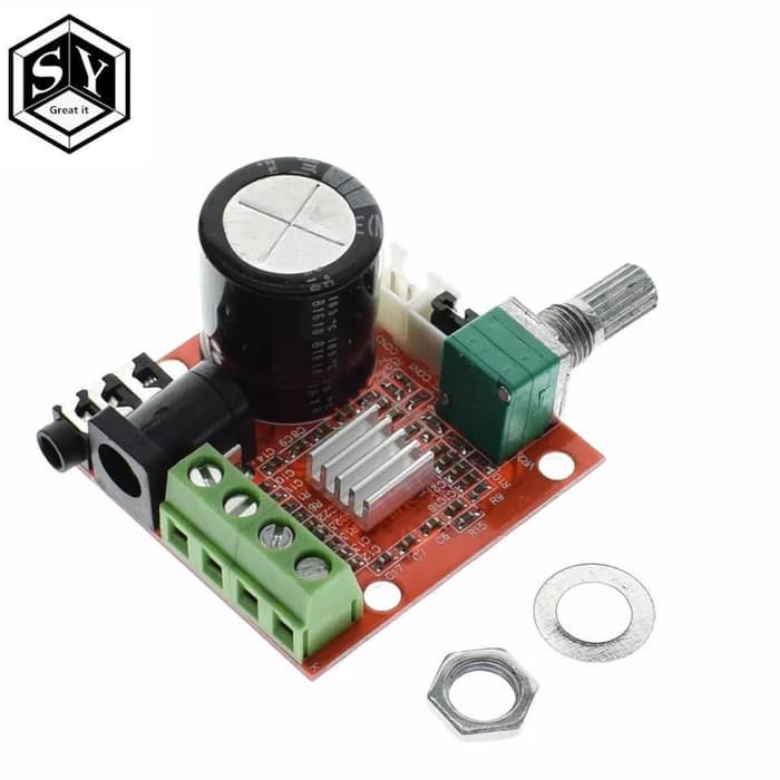 Jual Digital Amplifier Class D Stereo 2x 15Watt PAM8610 + Volume