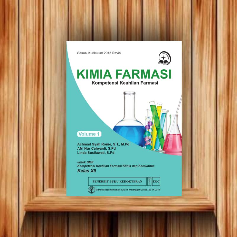 Jual EGC BUKU SMK KESEHATAN Kimia Farmasi Kompetensi Keahlian Farmasi ...