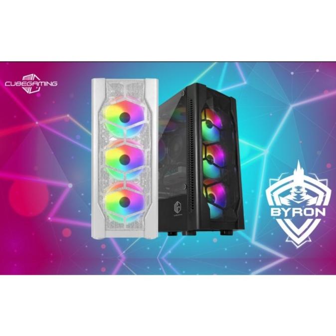 Jual Casing Komputer CUBE GAMING BYRON Tempered Glass Mid Tower ATX(No