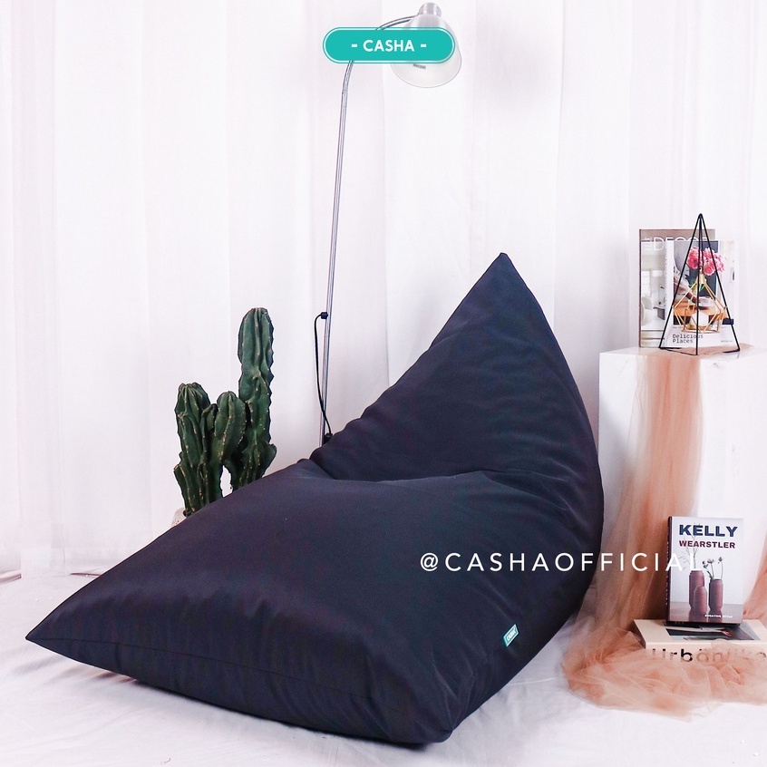 Jual Cover Only Casha Triangle Bahan Waterproof Tanpa Isi Bean Bag