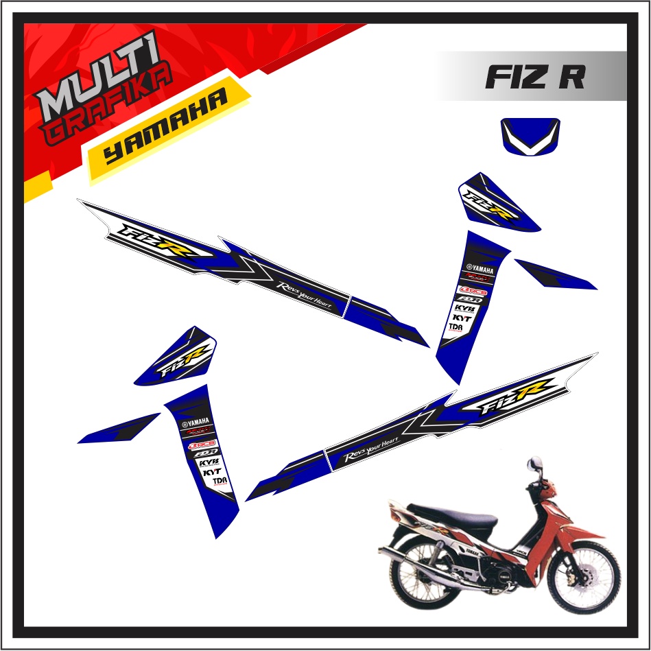 Jual Stiker Striping Dekal Motor YAMAHA FIZ R, Decal Custom Premium ...