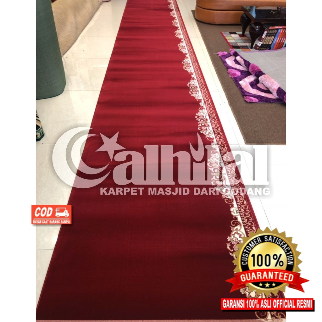 Jual Karpet Masjid Import Turki Termahal Terbaik Roll Cm X Cm Warna Merah Hagia Sofhia