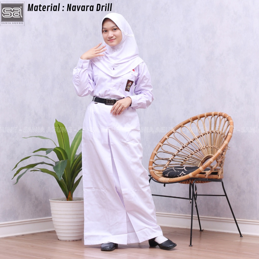 Jual ROK SMA MA Seragam Sekolah Panjang Model Span Belah Tengah Abu-Abu ...