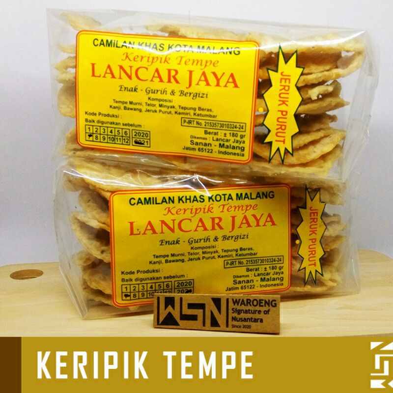 Jual Keripik Tempe Lancar Jaya Original Snack Khas Malang Shopee