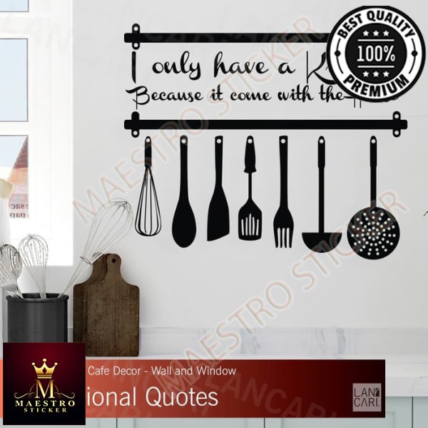 Jual M.STICKER Sticker Dinding Dapur Quote Alat Masak Stiker Cutting ...