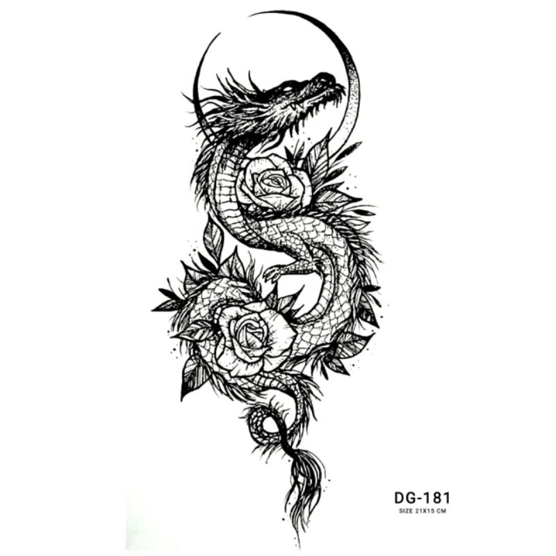 Jual Tatto Temporer Barong Naga Dragon Design Shopee Indonesia