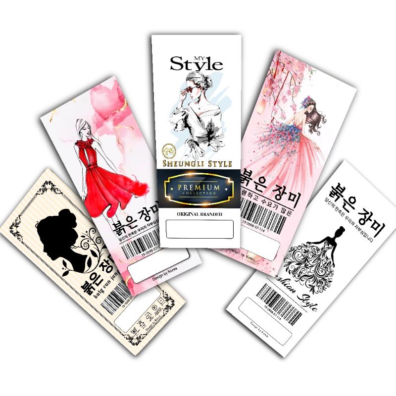 Jual hangtag (100 pcs) bonus tali label baju import 4x9 cm hantag ...