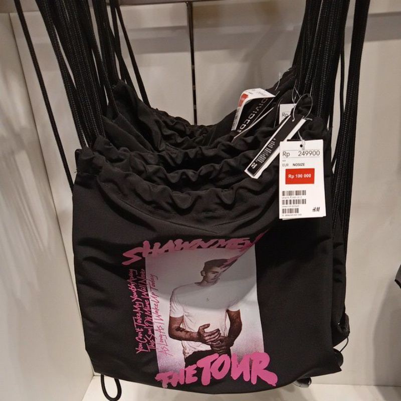 Shawn mendes store drawstring bag