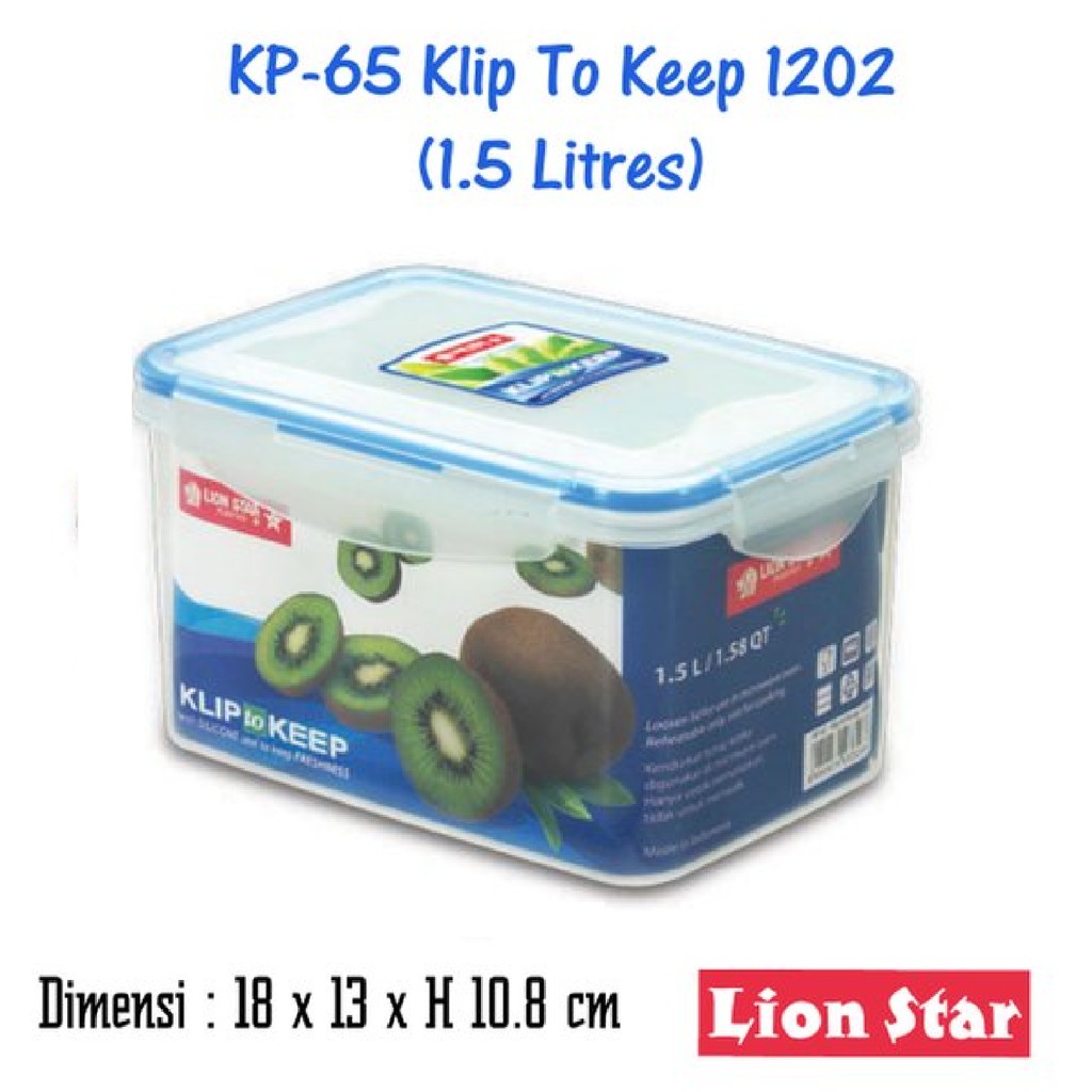 Jual Termurah !! Lion Star Klip To Keep 1202 1.5 Lt KP-65 Toples Tempat ...