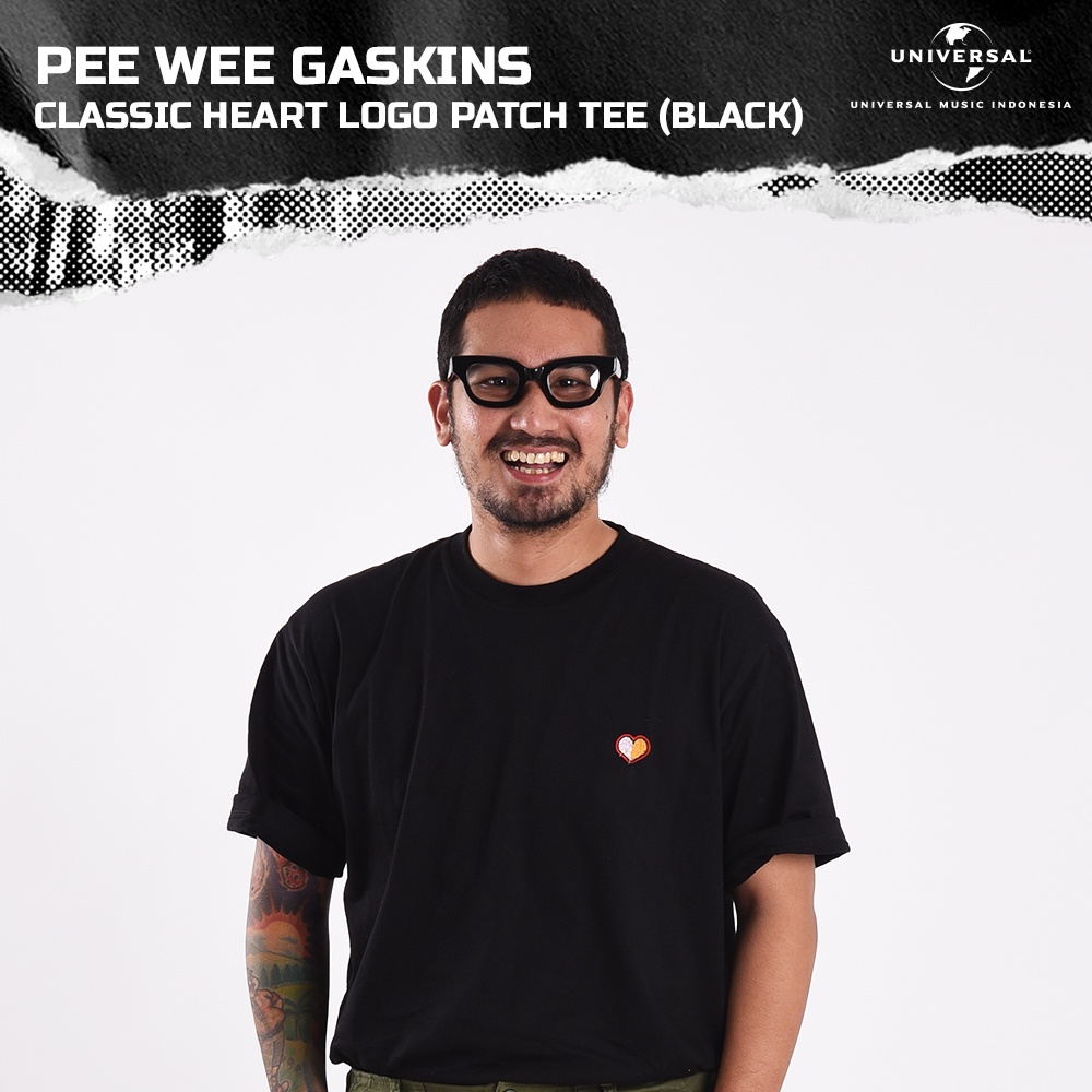 Jual Pee Wee Gaskins Classic Heart Logo Patch Tee (Black) Shopee