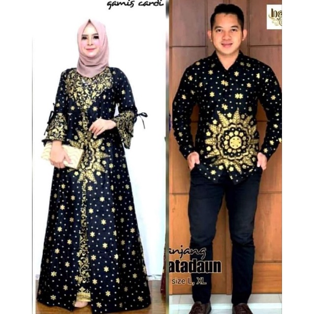 Jual BAJU BATIK COUPLE MODERN SARIMBIT BATIK COUPLE GAMIS BATIK COUPEL ...