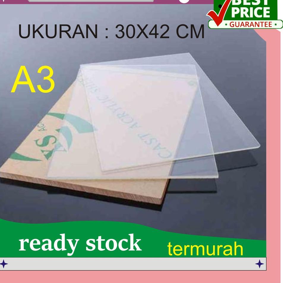 Jual Serba Irit AKRILIK lembaran / AKRILIK bening 2MM A3 42x30cm ...
