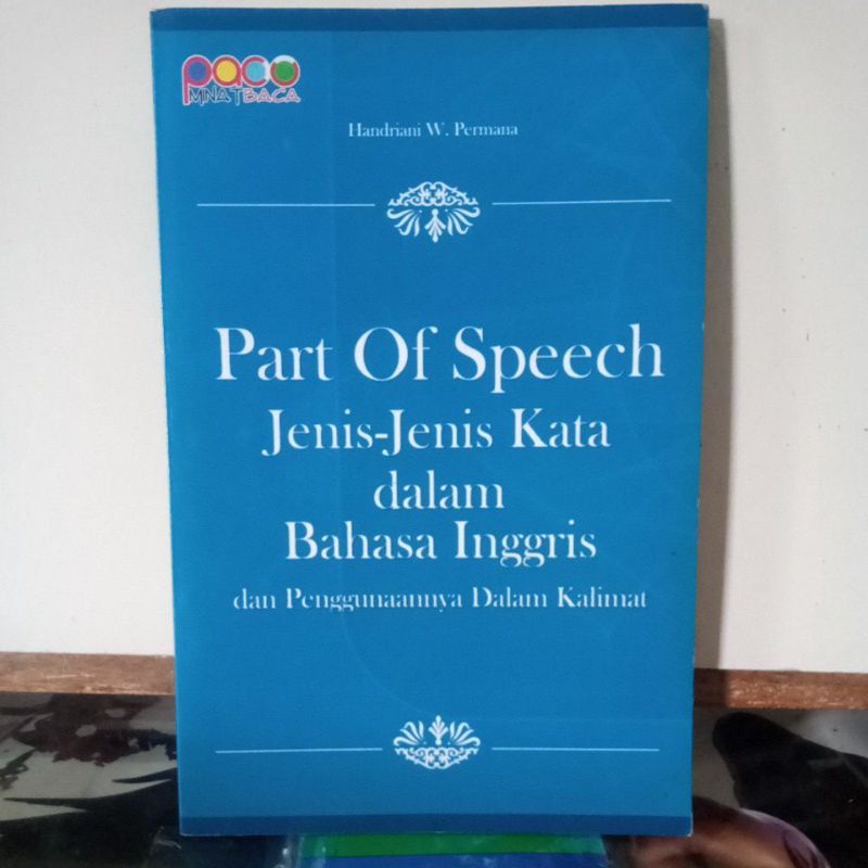 Jual Buku Bahasa - Part Of Speech ( Jenis - Jenis Kata Bahasa Inggris ...