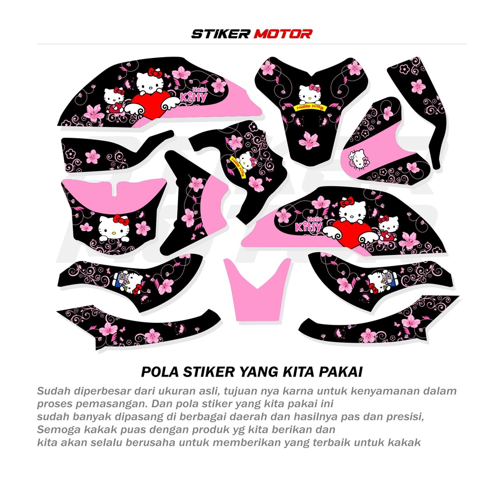 Jual DECAL STIKER FINO FULLBODY FF18 HELLO KITTY STICKER SETIKER ...