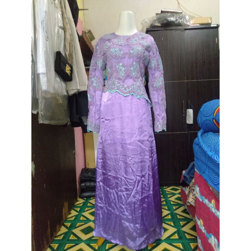 Jual SALEE!! PL GAMIS BRUKAT MIX SATIN | Shopee Indonesia