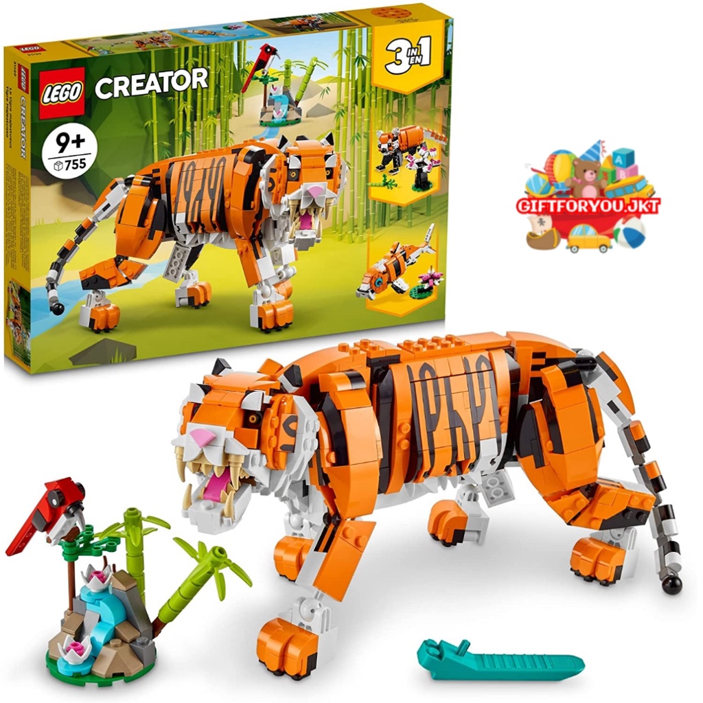 Jual Lego 31129 Creator 3in1 Majestic Tiger Mainan Balok Anak Original ...