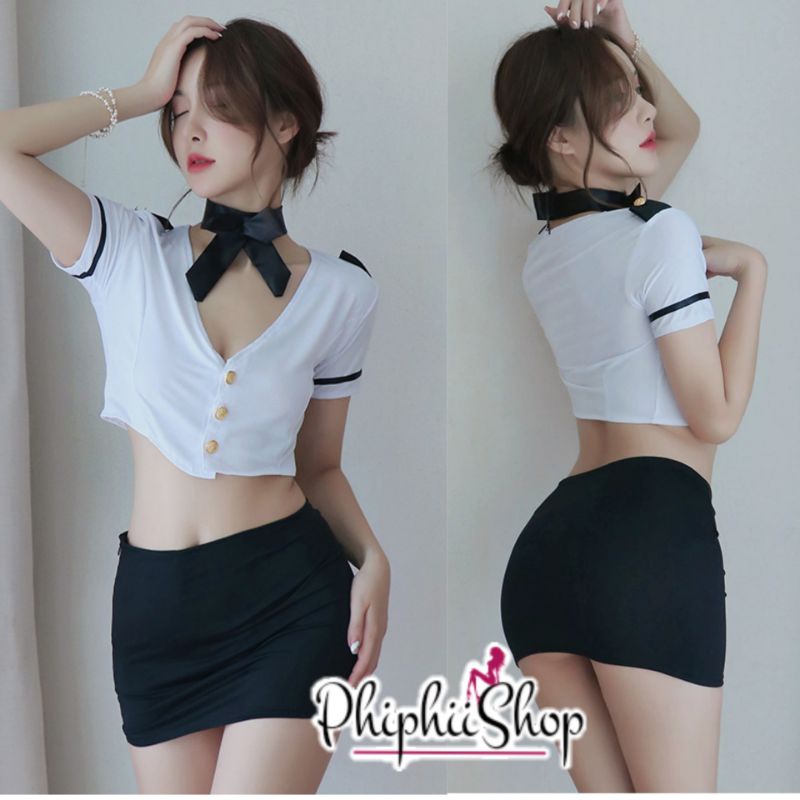 Jual Cosplay Kostum Lingerie Set Rok Sexy Polisi Wanita Pramugari Pilot Polwan Shopee Indonesia 9697