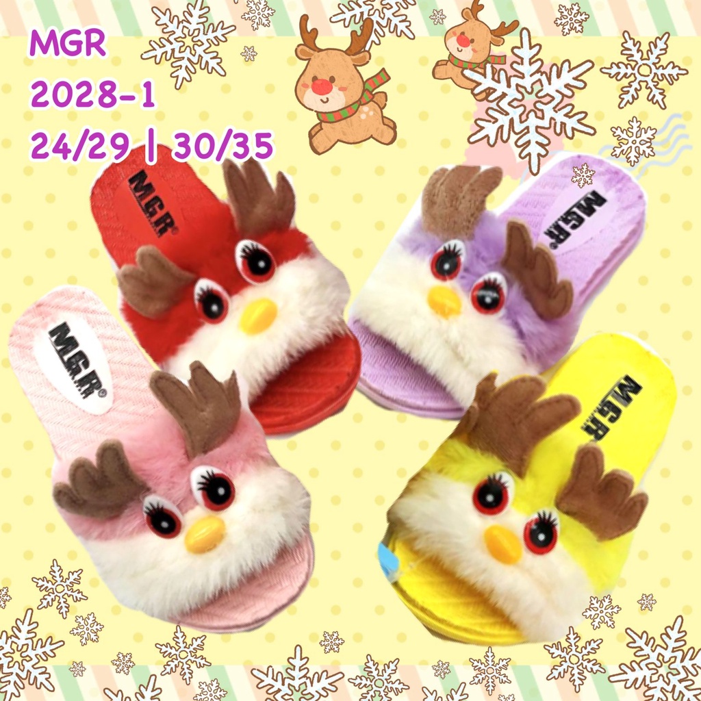 Jual Sandal Slop Bulu Rusa Reindeer Anak Remaja Lucu Imut Cute Cantik ...