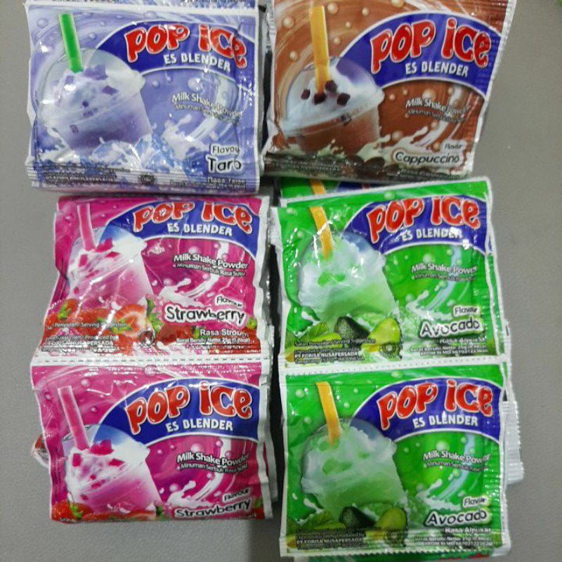 Jual Pop Ice ice Blender dengan aneka rasa per sachet (ECER) Shopee