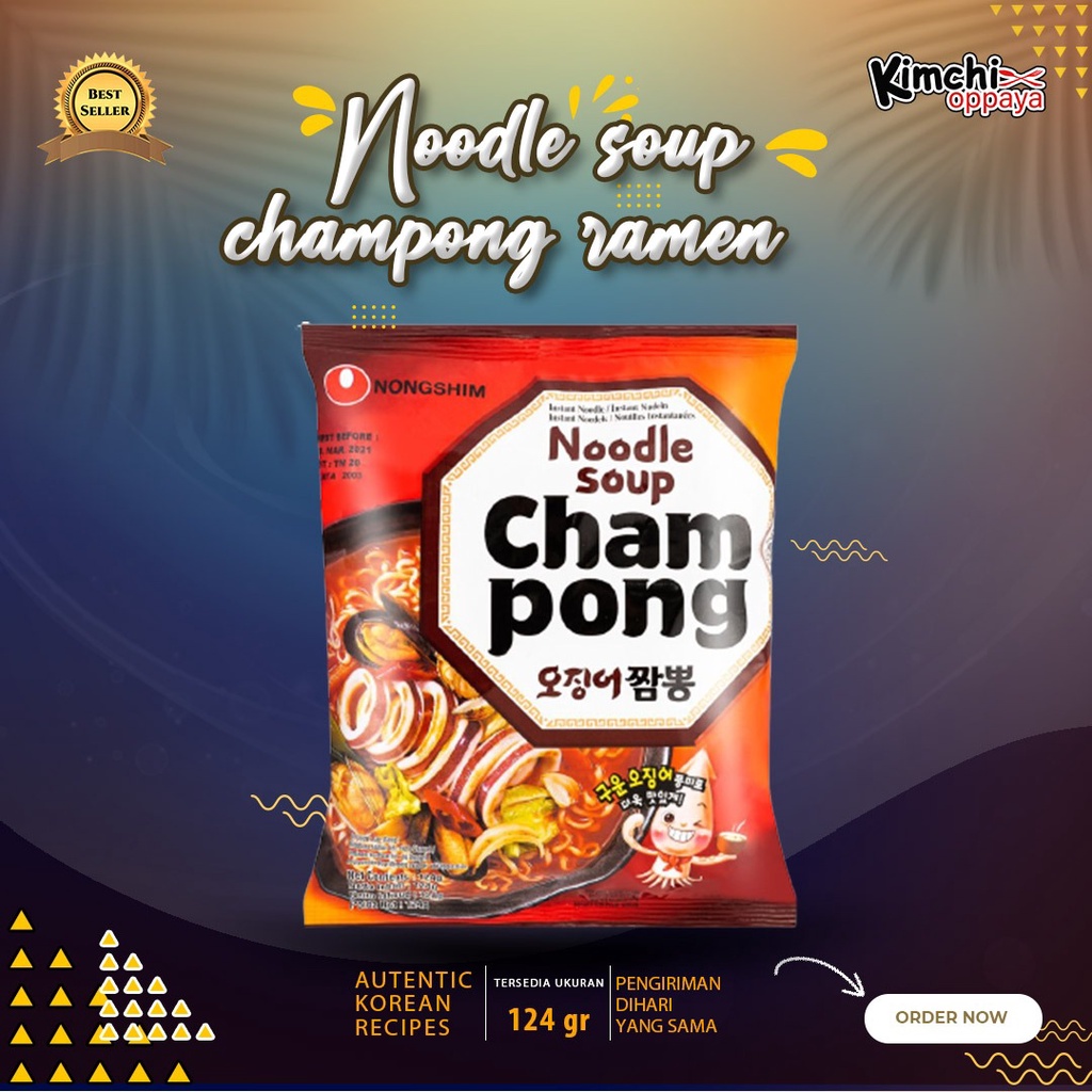 Jual Champong Ramen 124 Gram Nongshim Rasa Seafood Cumi Dari Korea Asli ...