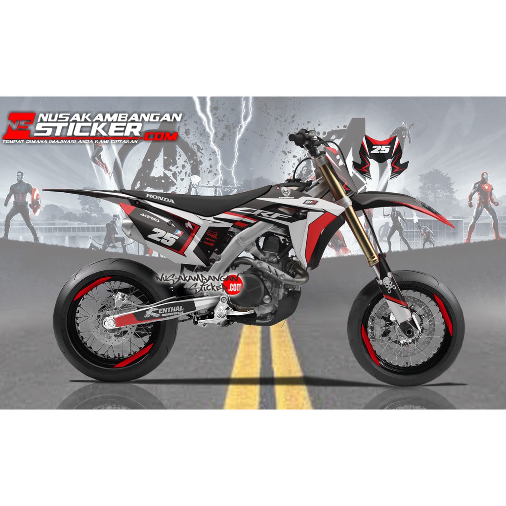 Jual Decal Sticker Crf 150 L Hitam Merah Supermoto 01 Stiker Full Body Shopee Indonesia 4241