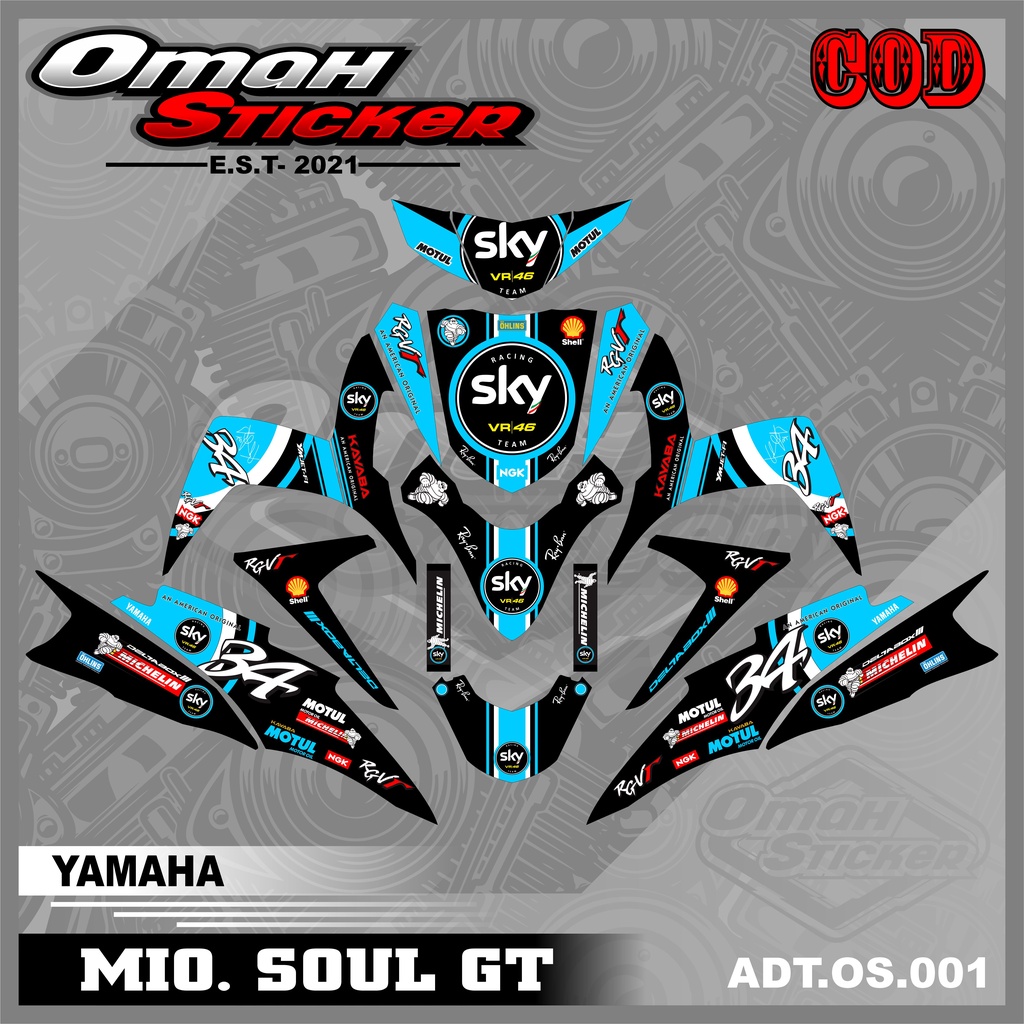 Jual Decal Yamaha Soul Gt Sticker Decal Lis Variasi Soul Gt Full Body