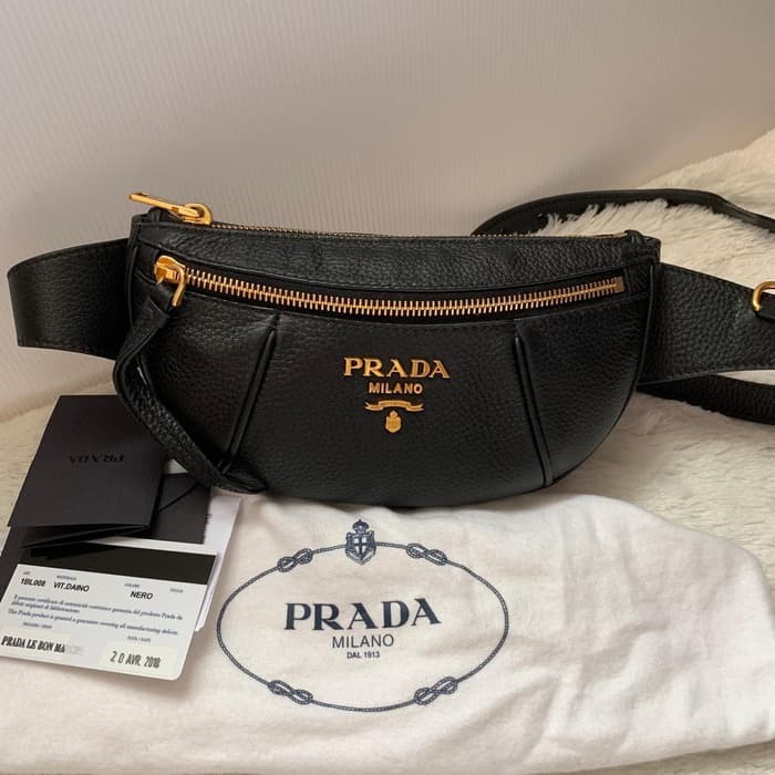 Jual Authentic Prada Bumbag Or Waist Bag Complete Card Copy Rec 2018 Termurah