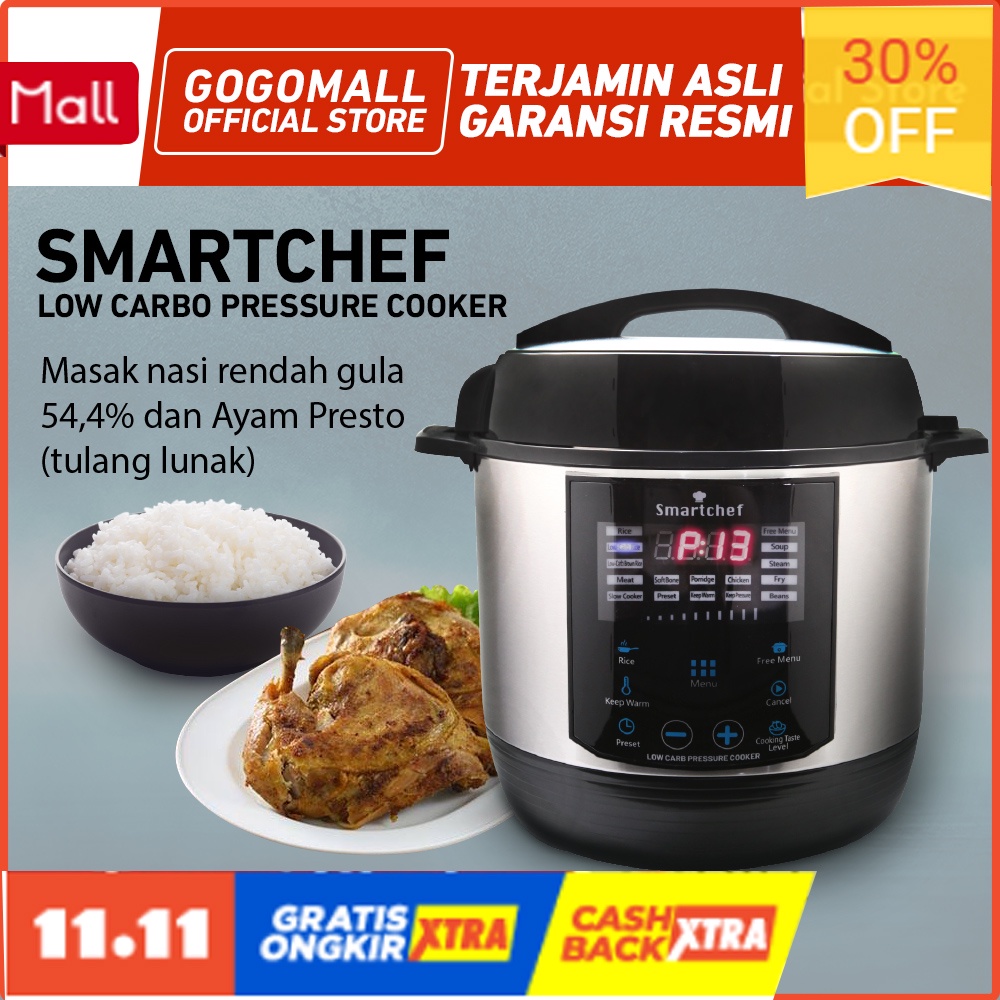 Jual SMARTCHEF LOW CARBO RICE COOKER DAN PRESSURE COOKER PRESTO