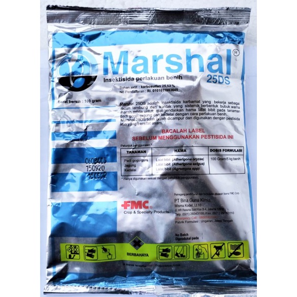 Jual Marshal 25 DS insektisida perlakuan benih jagung, padi, kacang ...