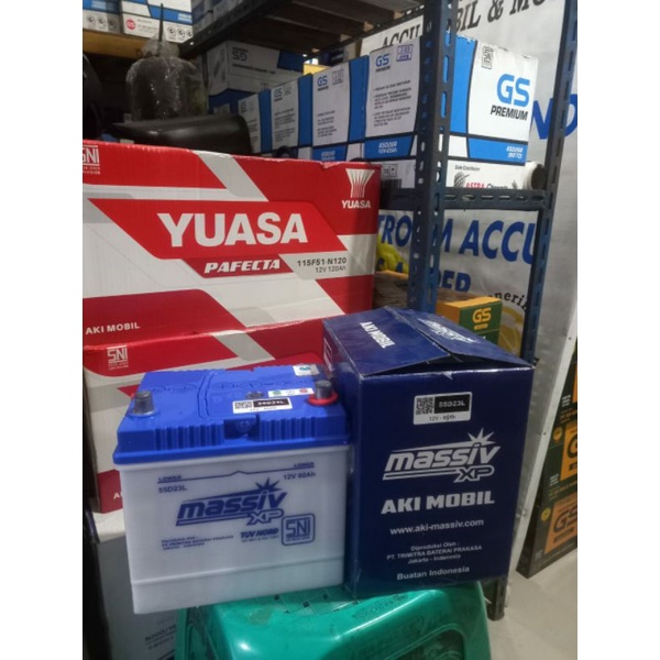 Jual Aki mobil basah massiv xp 55d23l 12v 60ah wuling almaz, wuling
