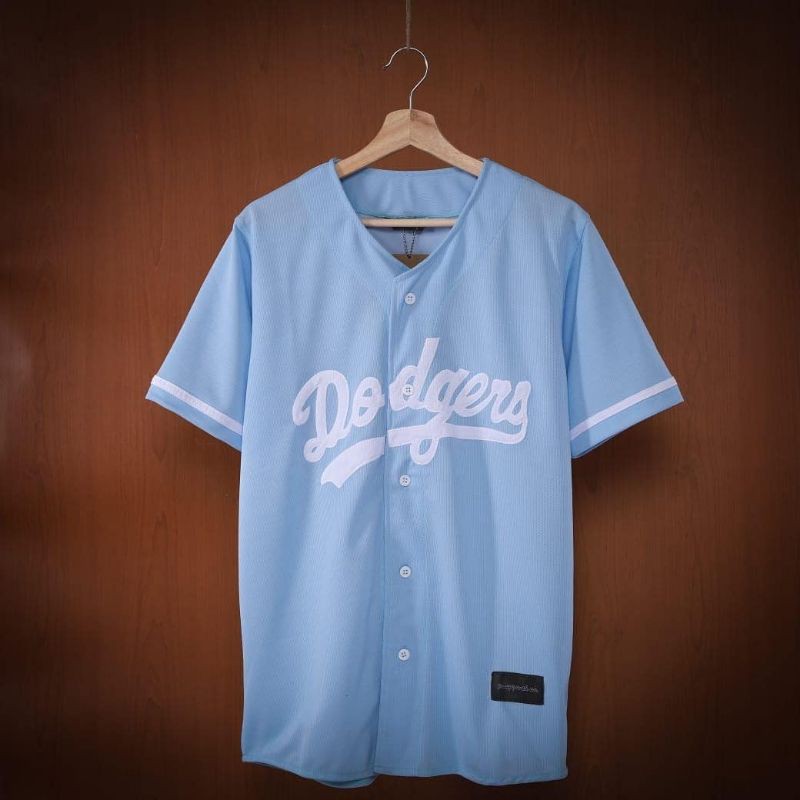 Baju baseball / Jersey baseball Dodgers maroon Ready stock qualitas premium  lokal