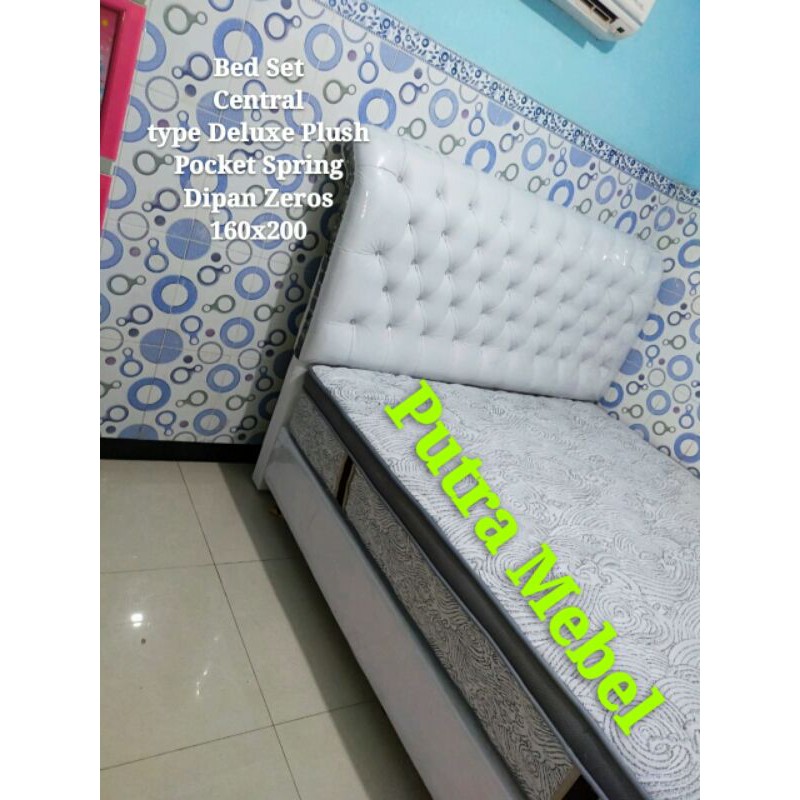 Jual SATU SET SPRINGBED CENTRAL DELUXE PLUSH POCKET SPRING DIPAN ZEROS ...