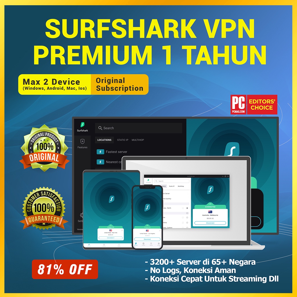 Jual Surf Sh4rk VPN Premium 1 Tahun Original | Shopee Indonesia